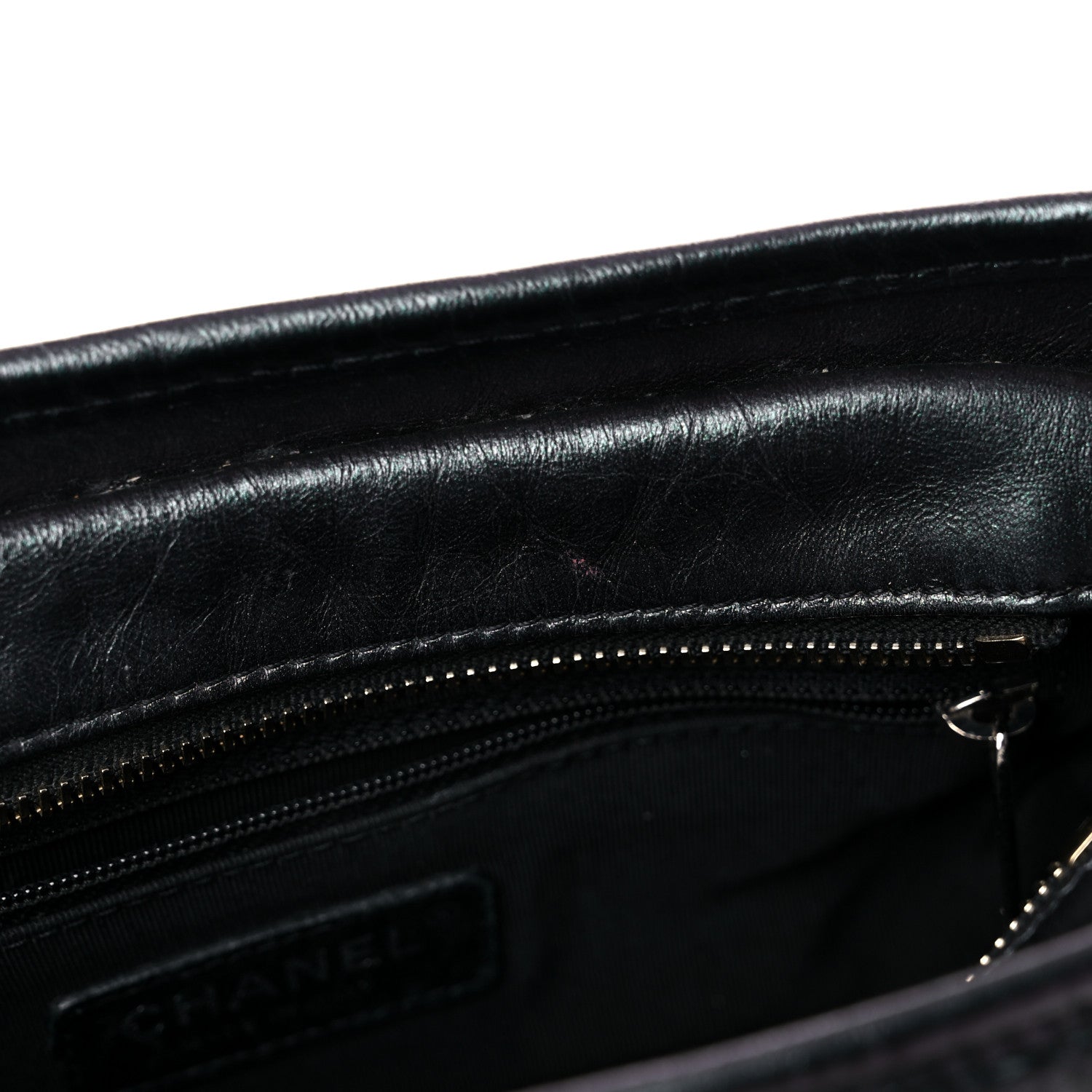 Chanel Iridescent Aged Calfskin Quilted Small Gabrielle Hobo Black 12 of 13