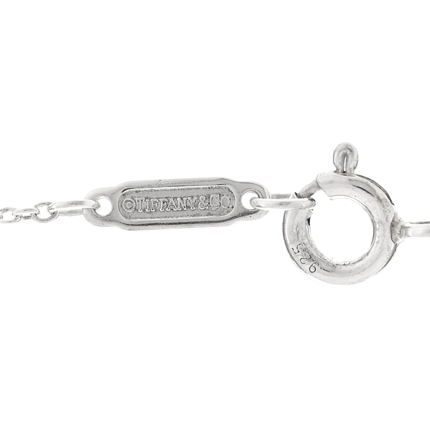 Tiffany Sterling Silver Atlas Open Pendant Necklace 5 of 5