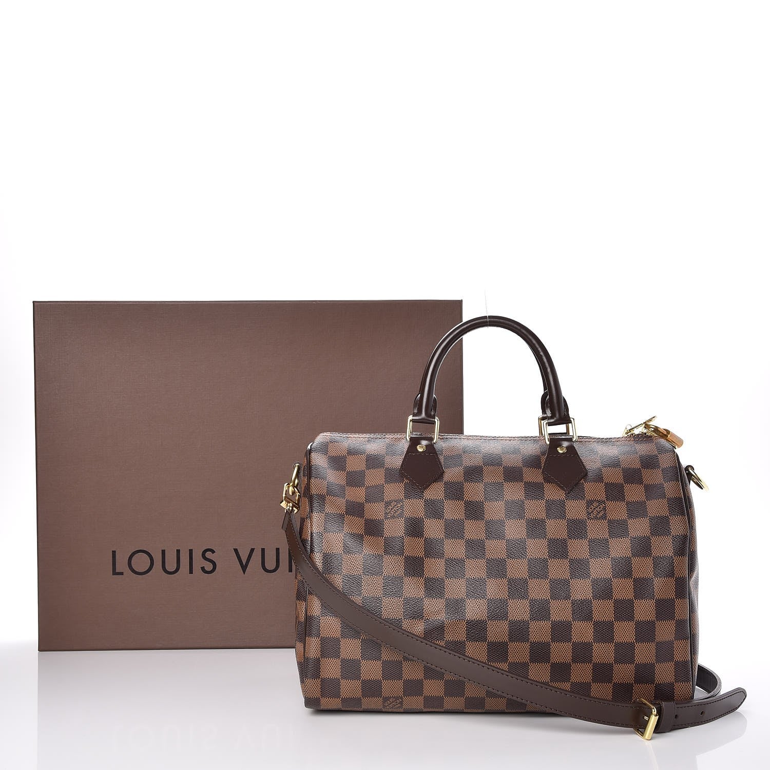 Louis Vuitton Damier Ebene Speedy Bandouliere 30 9 of 9