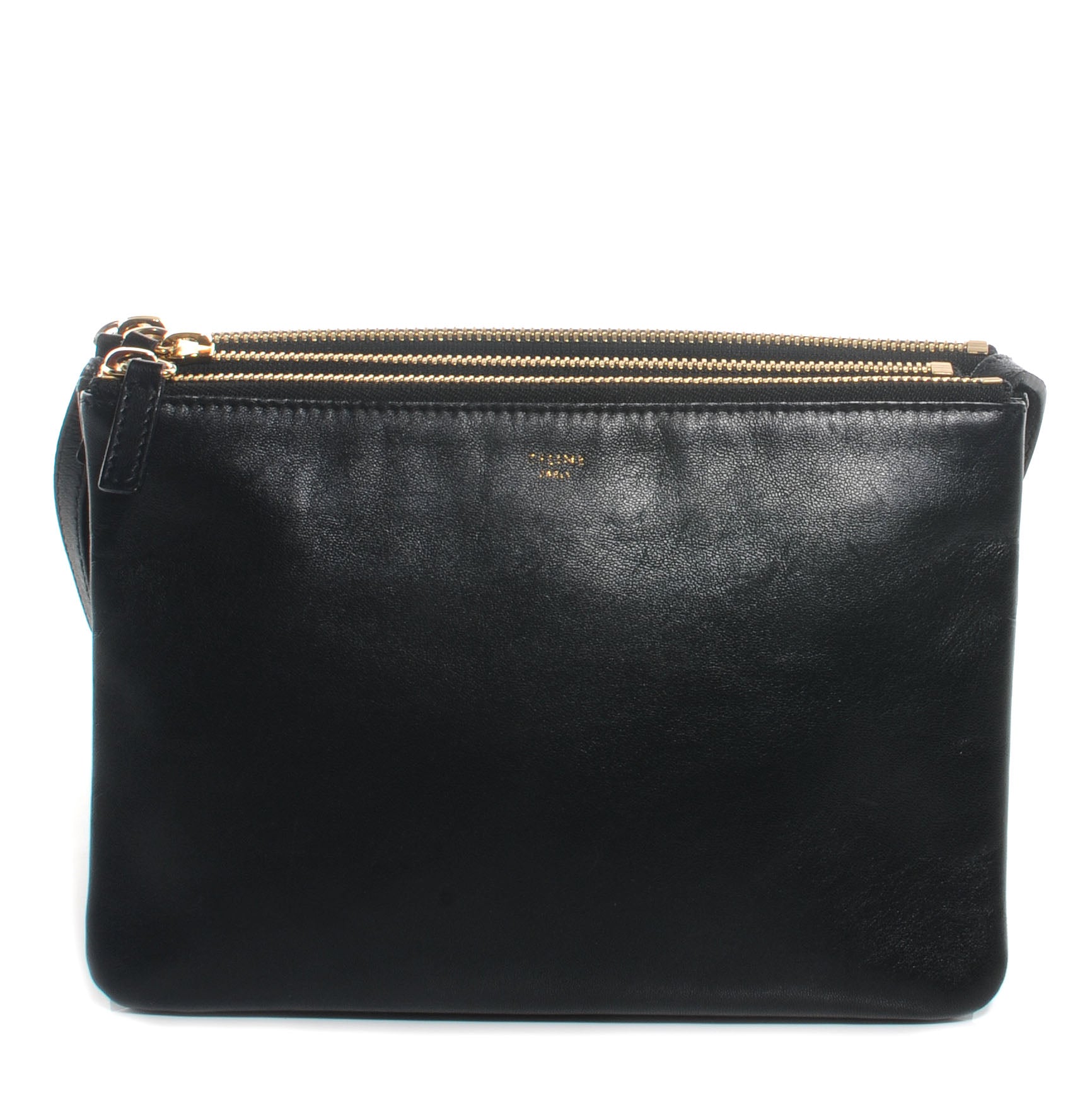 Celine Lambskin Small Trio Crossbody Bag Black 1 of 7