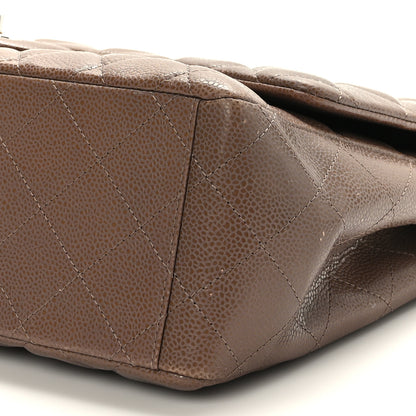 Chanel Caviar Quilted Maxi Single Flap Taupe 9 of 9