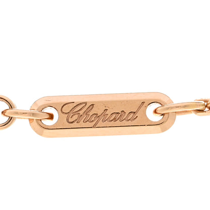 Chopard 18K Rose Gold Diamond Happy Diamonds Hamsa Pendant Necklace 4 of 5