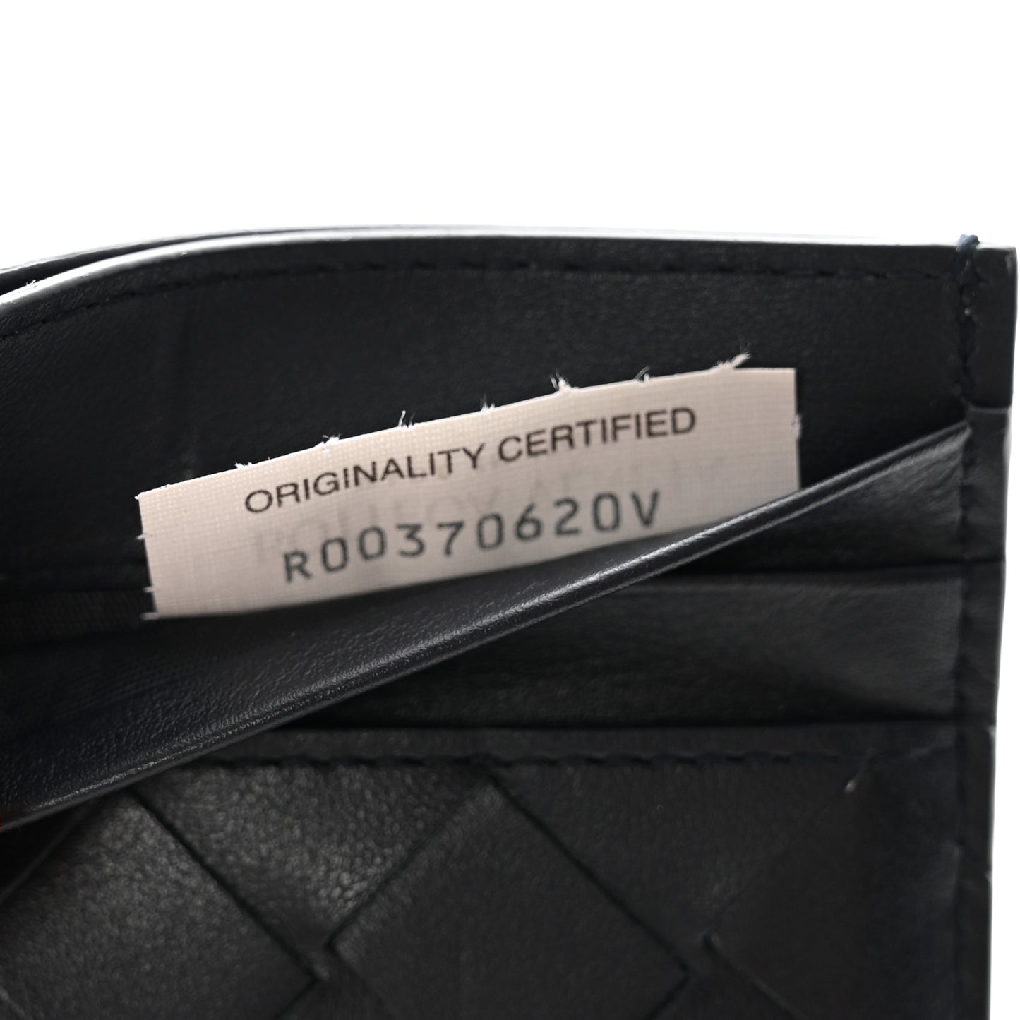 Calfskin Intrecciato Card Case Space White