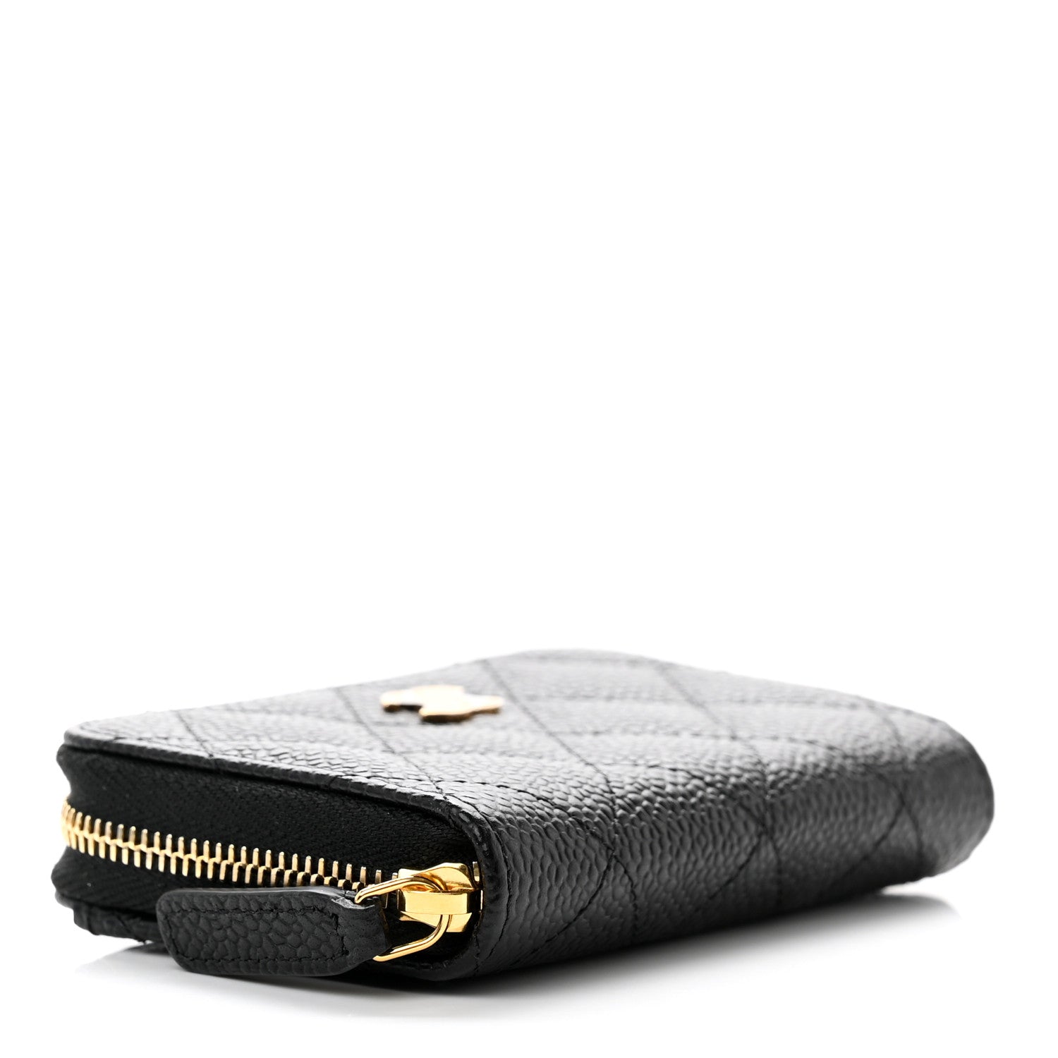 Chanel Caviar Quilted Zip Coin Purse Black 4 of 7