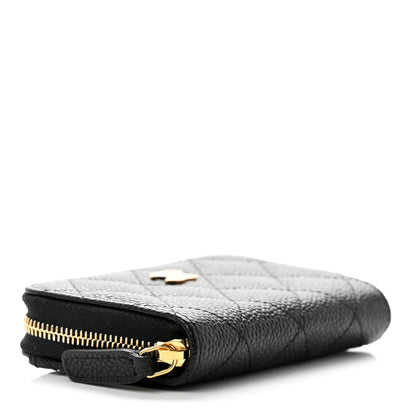 Chanel Caviar Quilted Zip Coin Purse Black 4 of 7