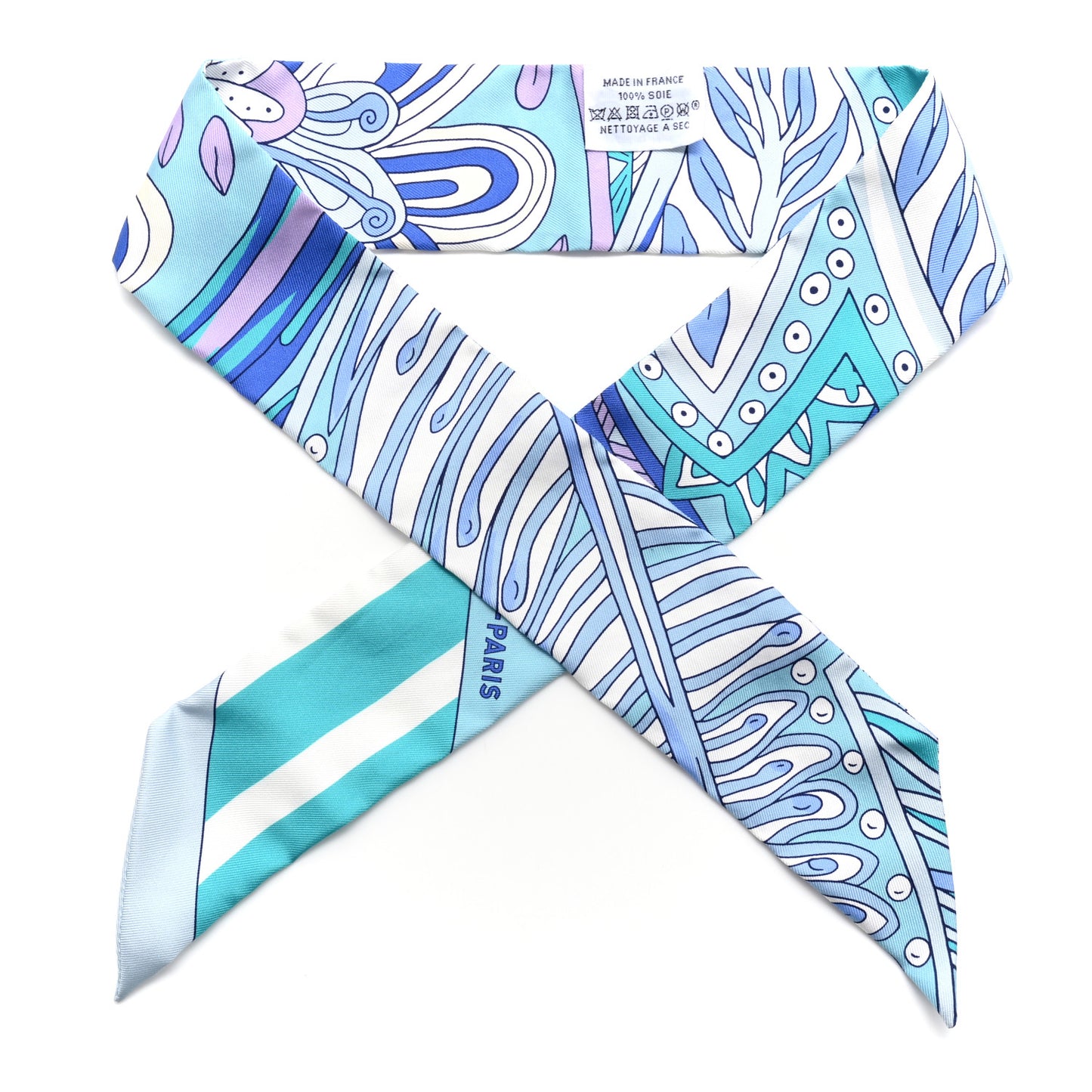 Silk Le Jardin de la Maharani Twilly Bleu Glacier Turquoise
