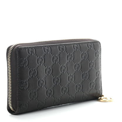 Gucci Guccissima GG Pierce Zip Around Wallet Dark Brown 3 of 7
