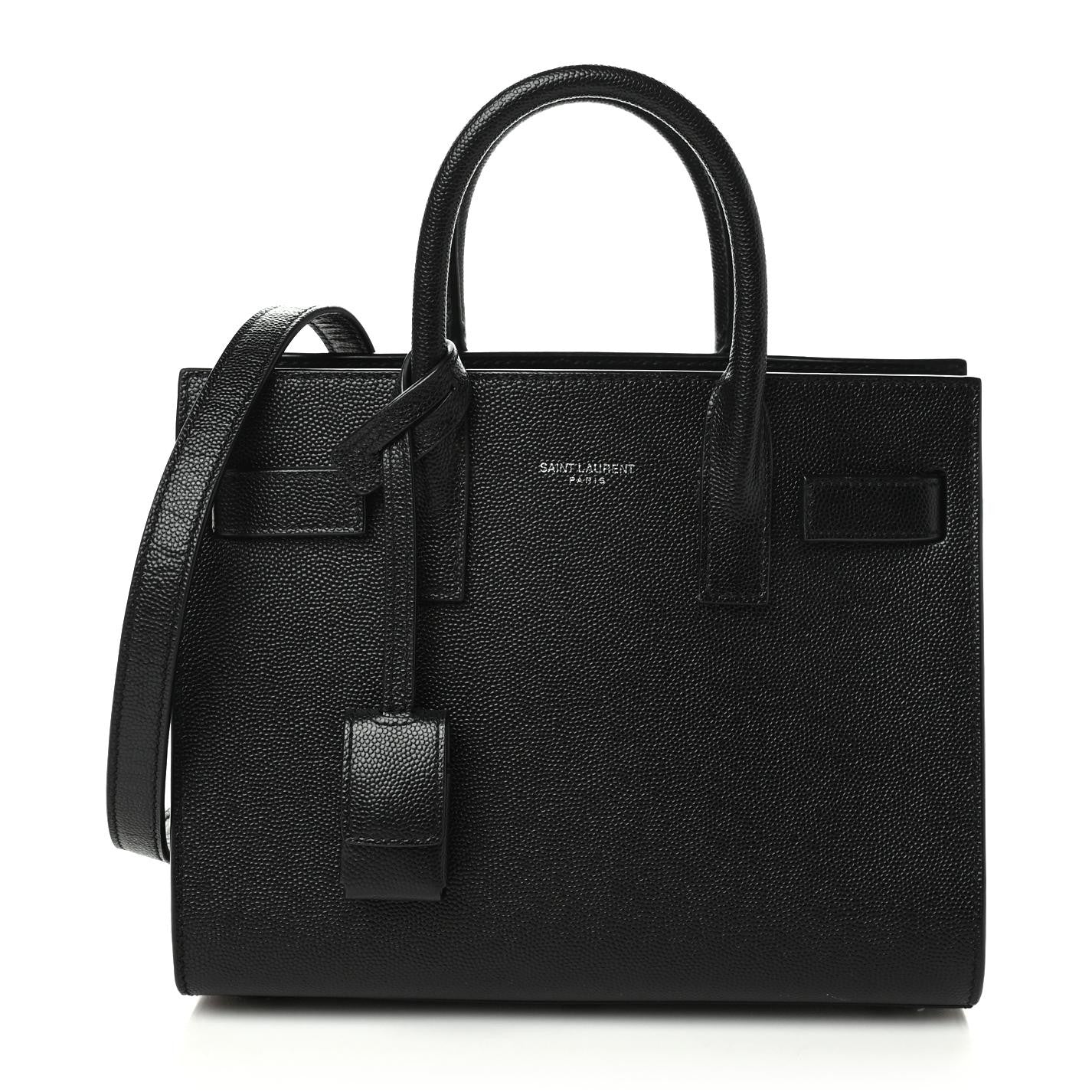Saint Laurent Grained Calfskin Nano Sac De Jour Black 1 of 8