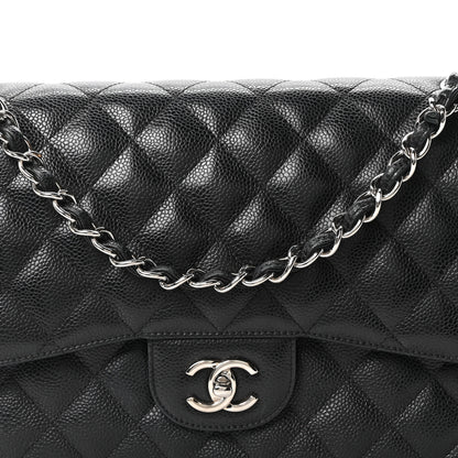 Chanel Caviar Quilted Jumbo Double Flap Black 7 of 9