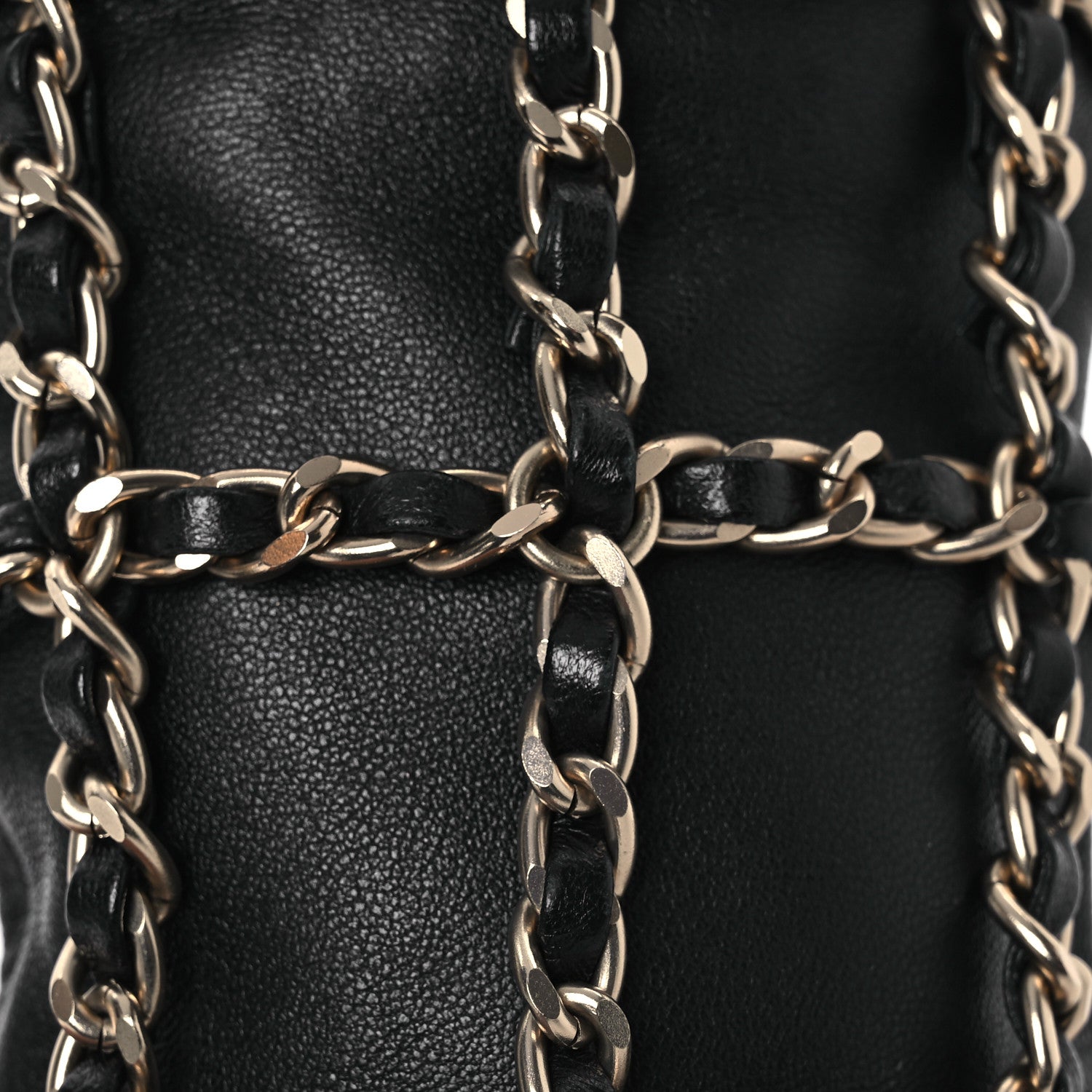 Chanel Lambskin Tech Me Out Clutch With Chain Black 9 of 13