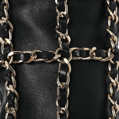 Chanel Lambskin Tech Me Out Clutch With Chain Black 9 of 13