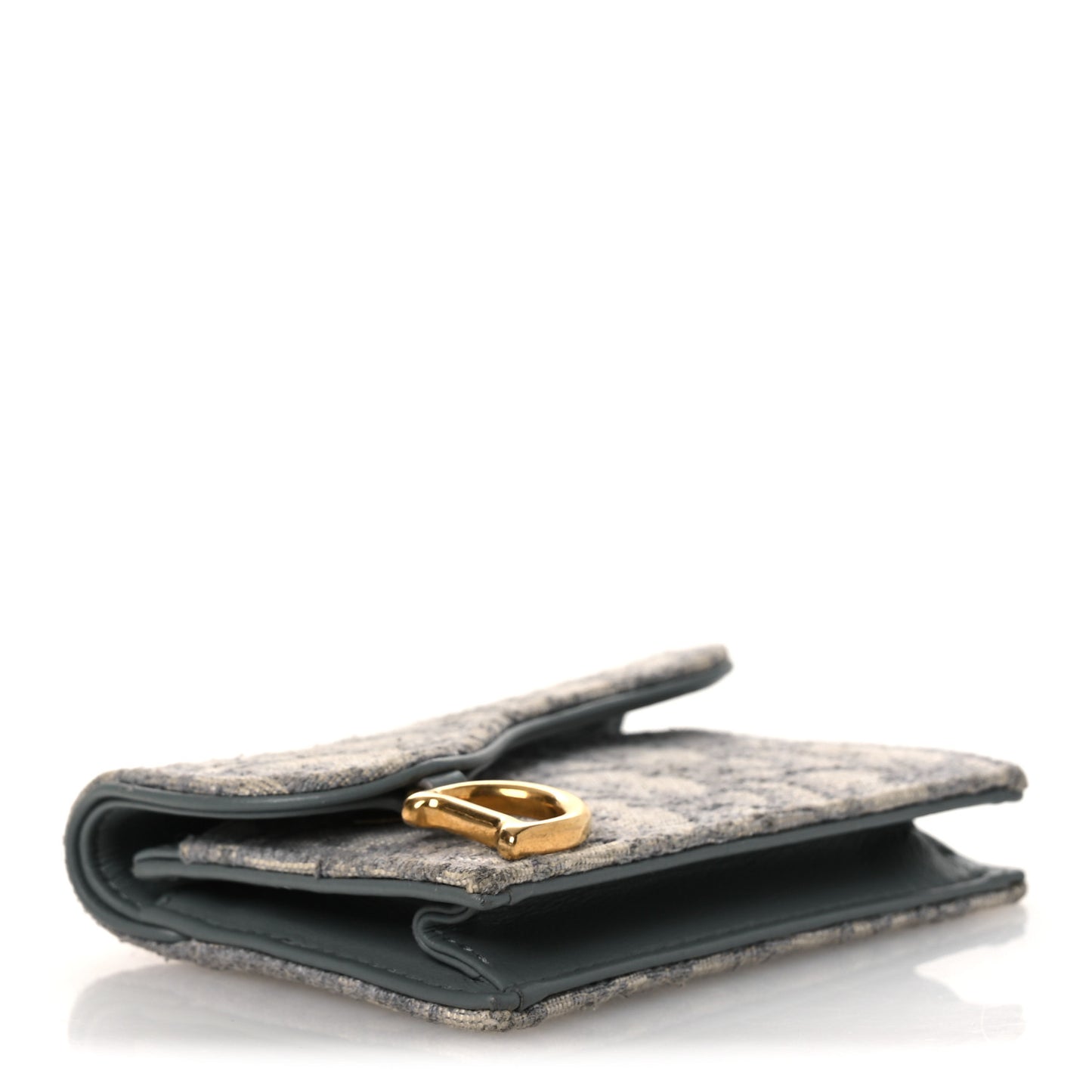 Oblique Saddle Bloom Card Holder Gray