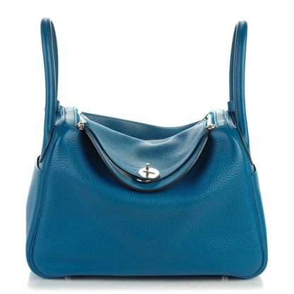 Hermes Taurillon Clemence Lindy 30 Bleu de Galice 1 of 7