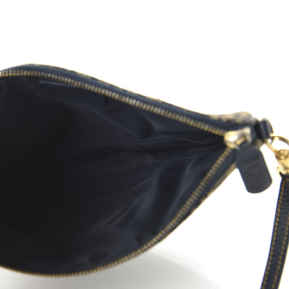 Christian Dior Monogram Mini Saddle Pochette Navy 5 of 10
