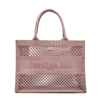 Christian Dior Mesh Embroidered Medium Book Tote Clay 1 of 8