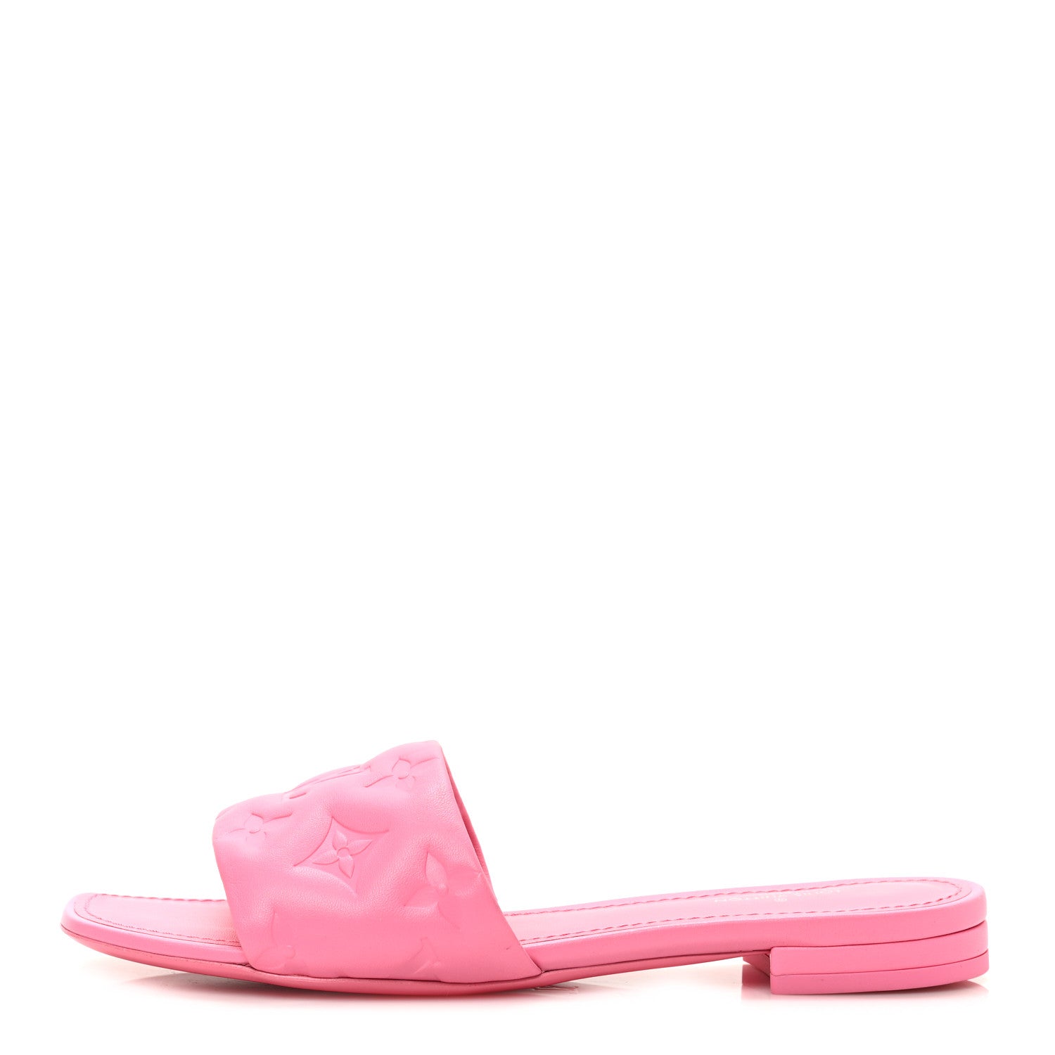 Louis Vuitton Lambskin Embossed Monogram Revival Flat Mules 36 Rose Pop 1 of 8