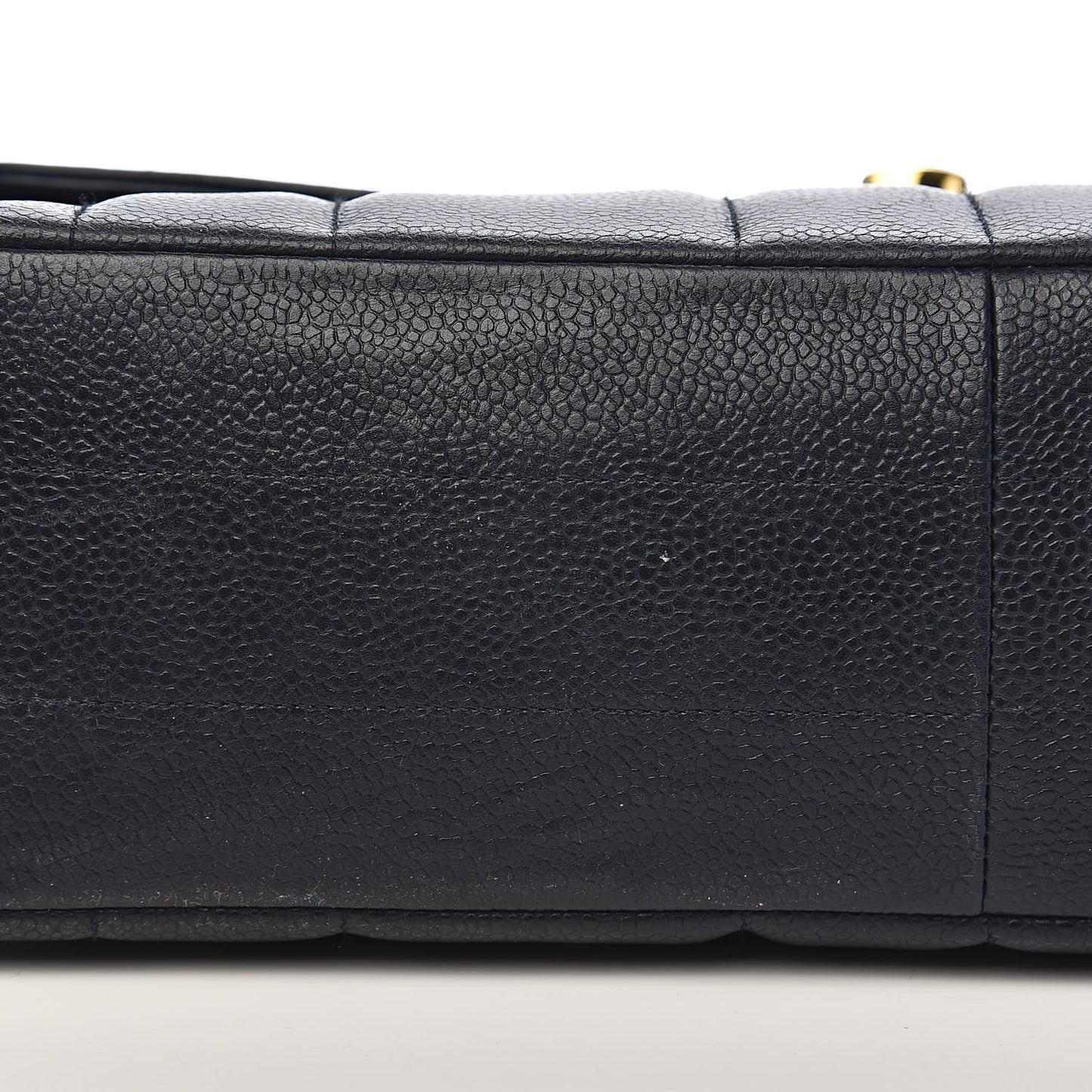 Caviar Vertical Quilted Jumbo Single Flap Black