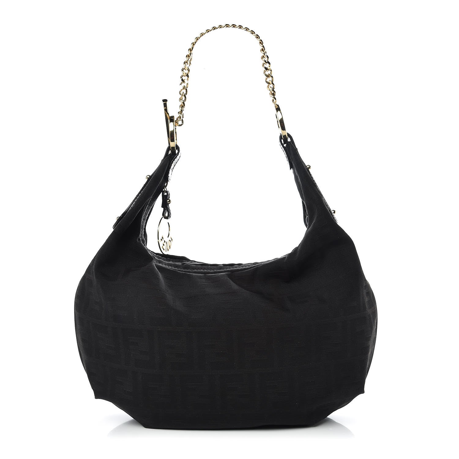 Fendi Zucca Chef Chain Hobo Black 1 of 10