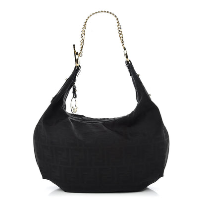 Fendi Zucca Chef Chain Hobo Black 1 of 10