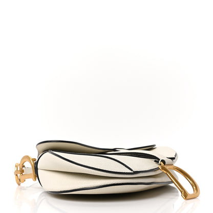 Christian Dior Grained Calfskin Saddle Bag White 4 of 10