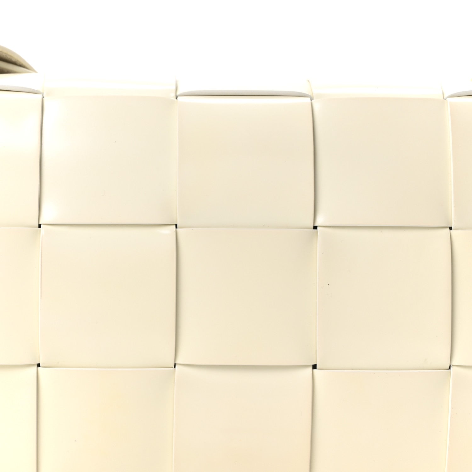Bottega Veneta Patent Maxi Intrecciato Cassette Crossbody Bag White 8 of 12