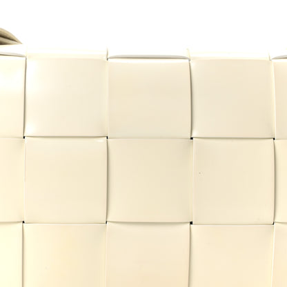 Bottega Veneta Patent Maxi Intrecciato Cassette Crossbody Bag White 8 of 12