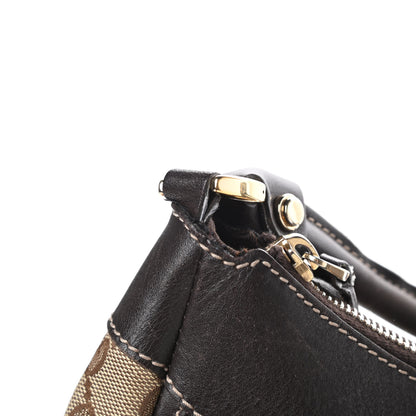 Gucci Monogram Large D Gold Hobo Dark Brown 15 of 21