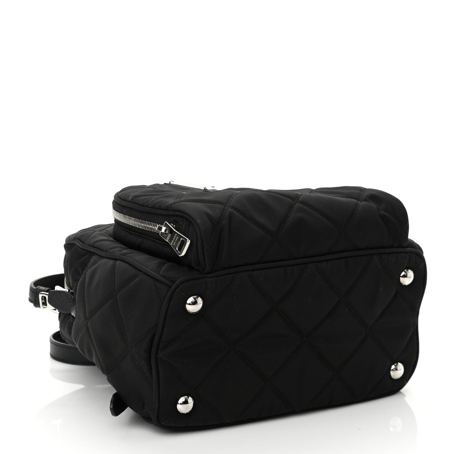 Nylon Tessuto Impuntu Quilted Backpack Black