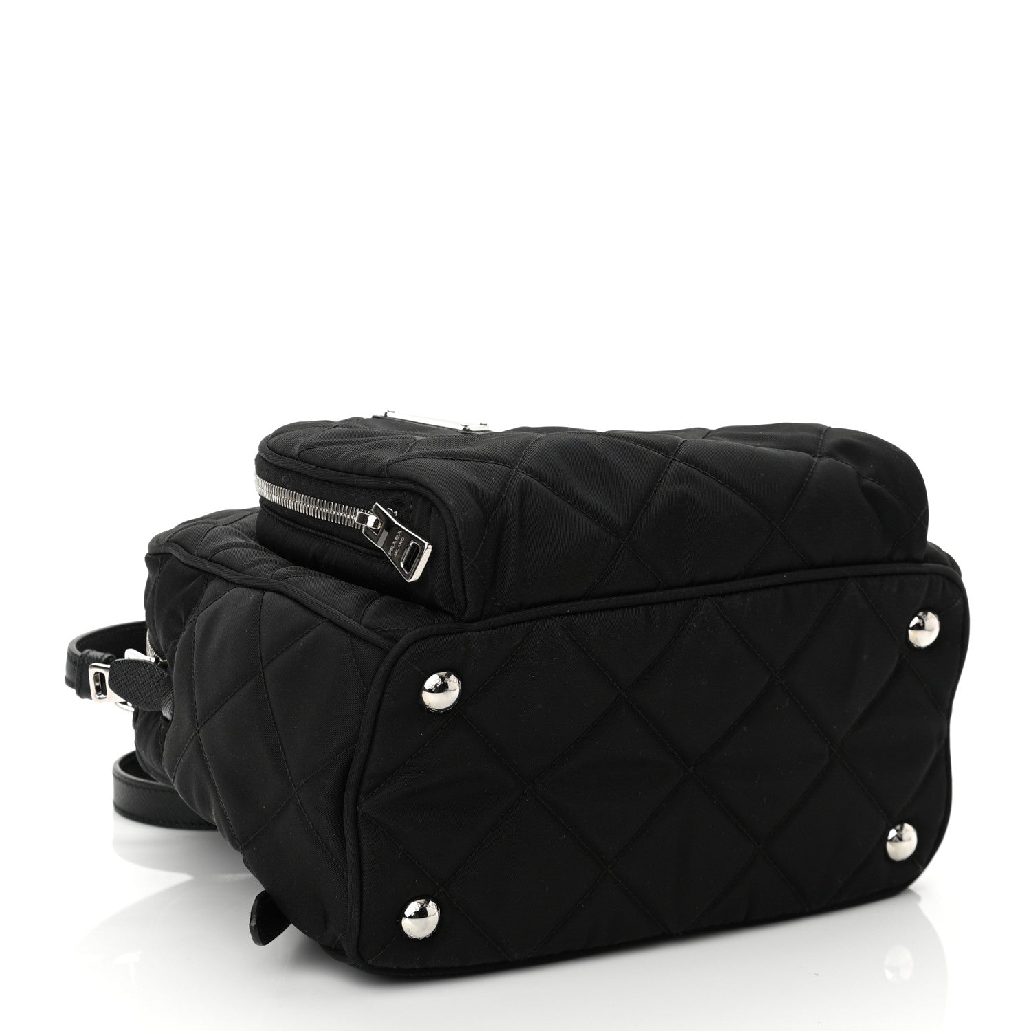 Prada Nylon Tessuto Impuntu Quilted Backpack Black 4 of 10