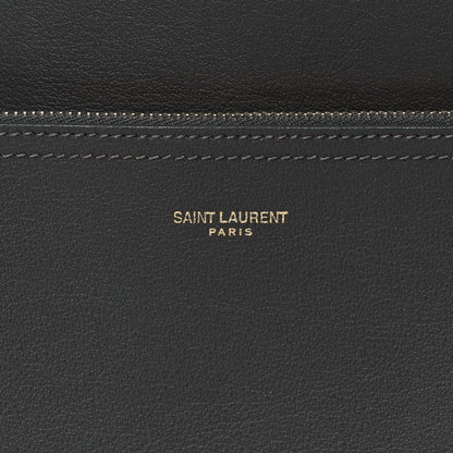 Saint Laurent Calfskin Large Shopping Tote Storm 9 of 12