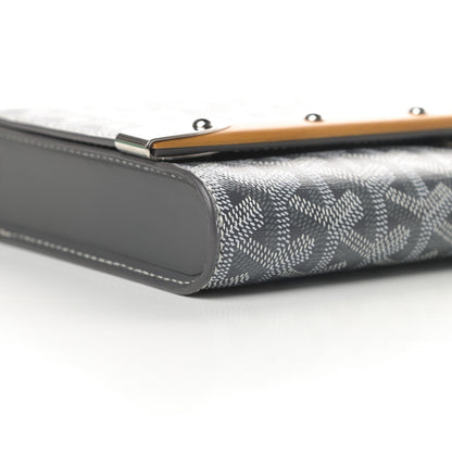 Goyard Goyardine Monte Carlo Bois Clutch With Strap Gray 8 of 10