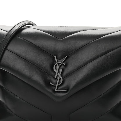 Saint Laurent Calfskin Y Quilted Monogram Toy Loulou Crossbody Bag Black 8 of 10