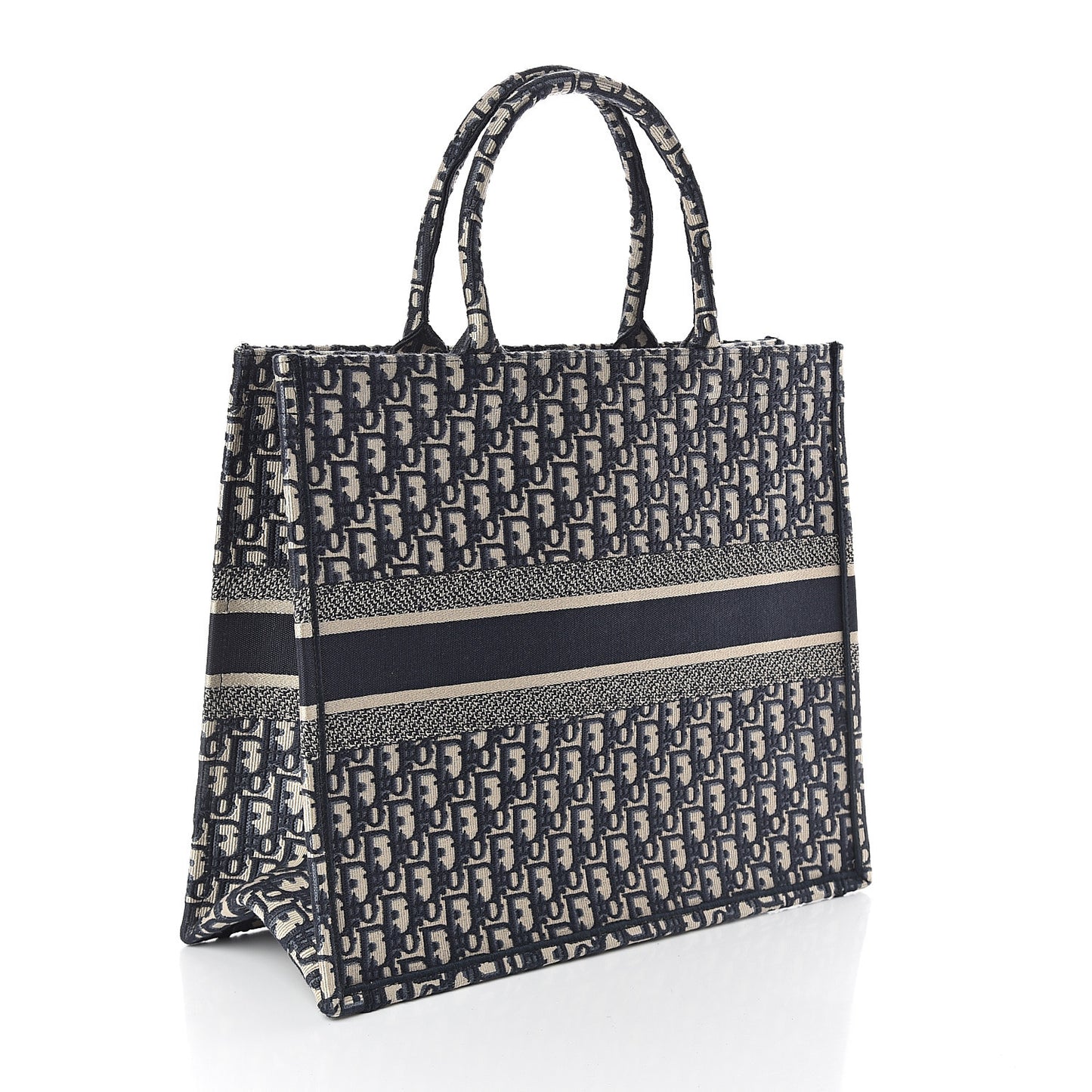 Oblique Book Tote Blue Multicolor