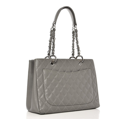 Chanel Caviar Quilted Grand Shopping Tote GST Grey 3 of 9