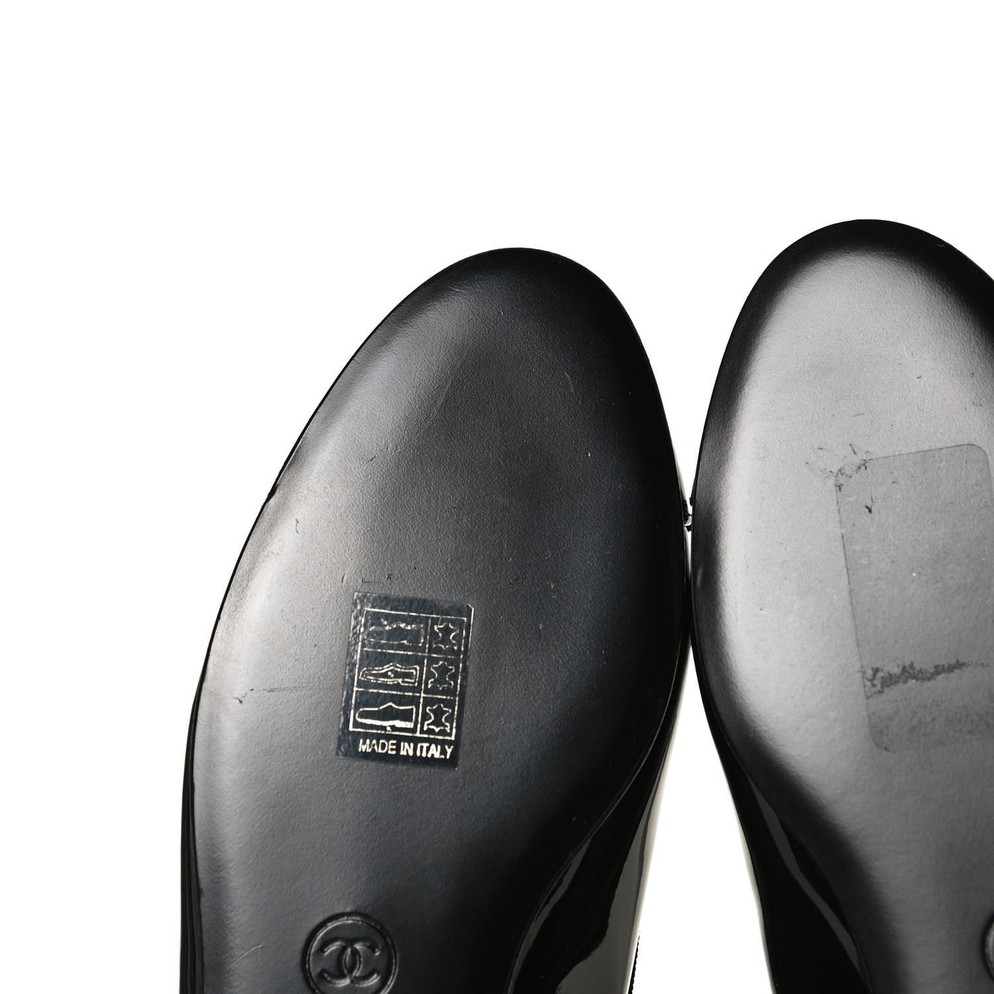 Patent CC Cap Toe Ballerina Flats 37 Black