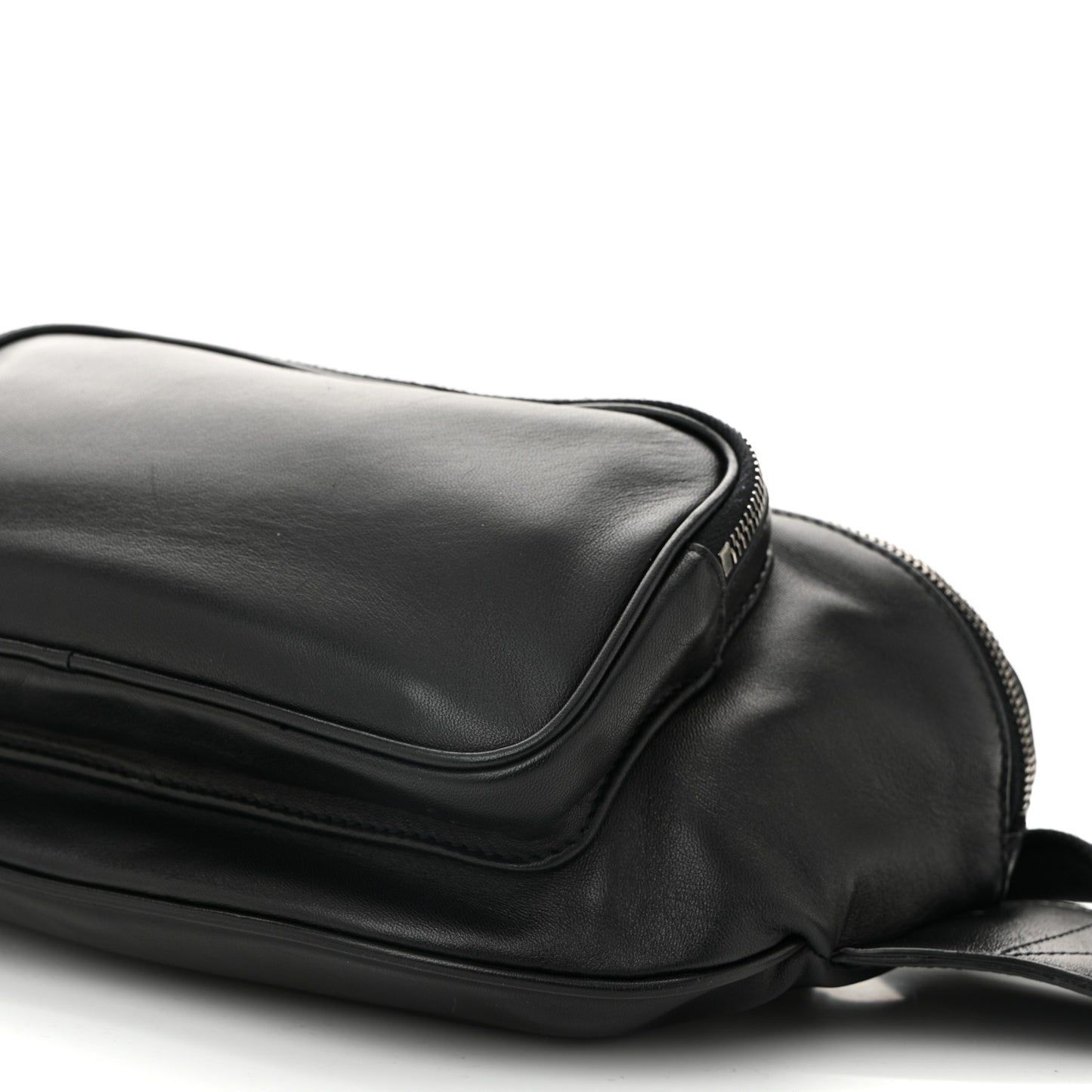 Lambskin Subway Belt Bag Black