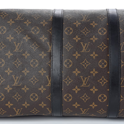 Louis Vuitton Monogram Macassar Keepall Bandouliere 55 13 of 16