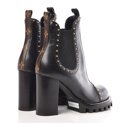 Louis Vuitton Calfskin Rockabilly Chelsea Ankle Boots 36 Black 4 of 10