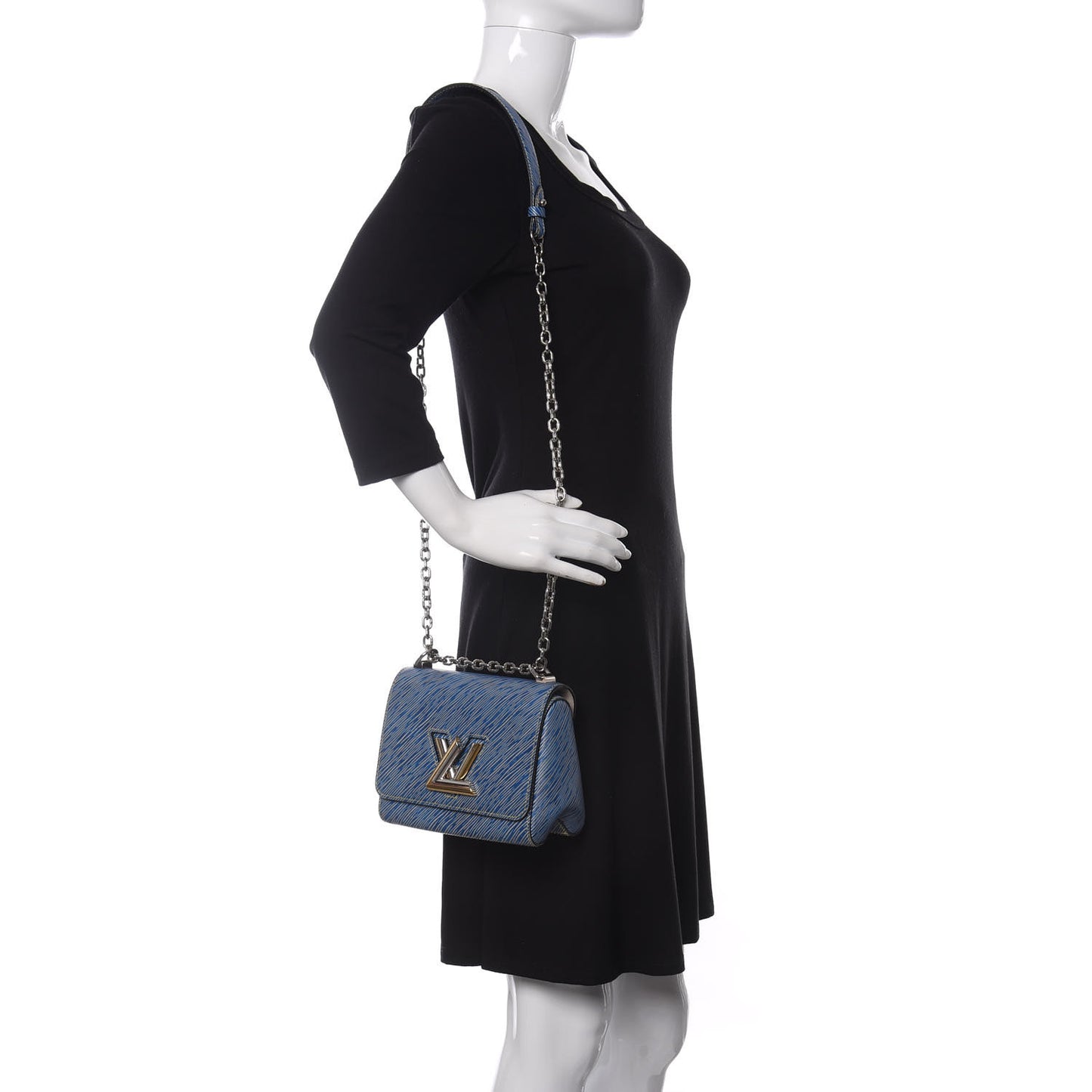 Epi Twist Shoulder Bag PM Denim Light