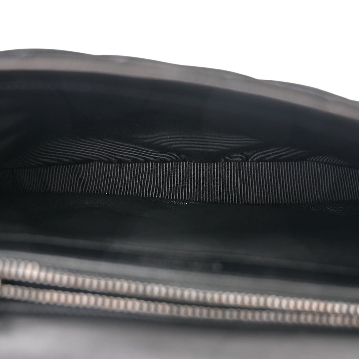 Suede Matelasse Chevron Fringe Monogram Medium College Bag Black