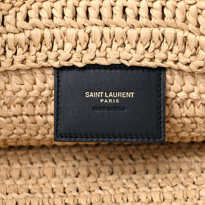 Saint Laurent Raffia Rive Gauche Tote Natural 6 of 9