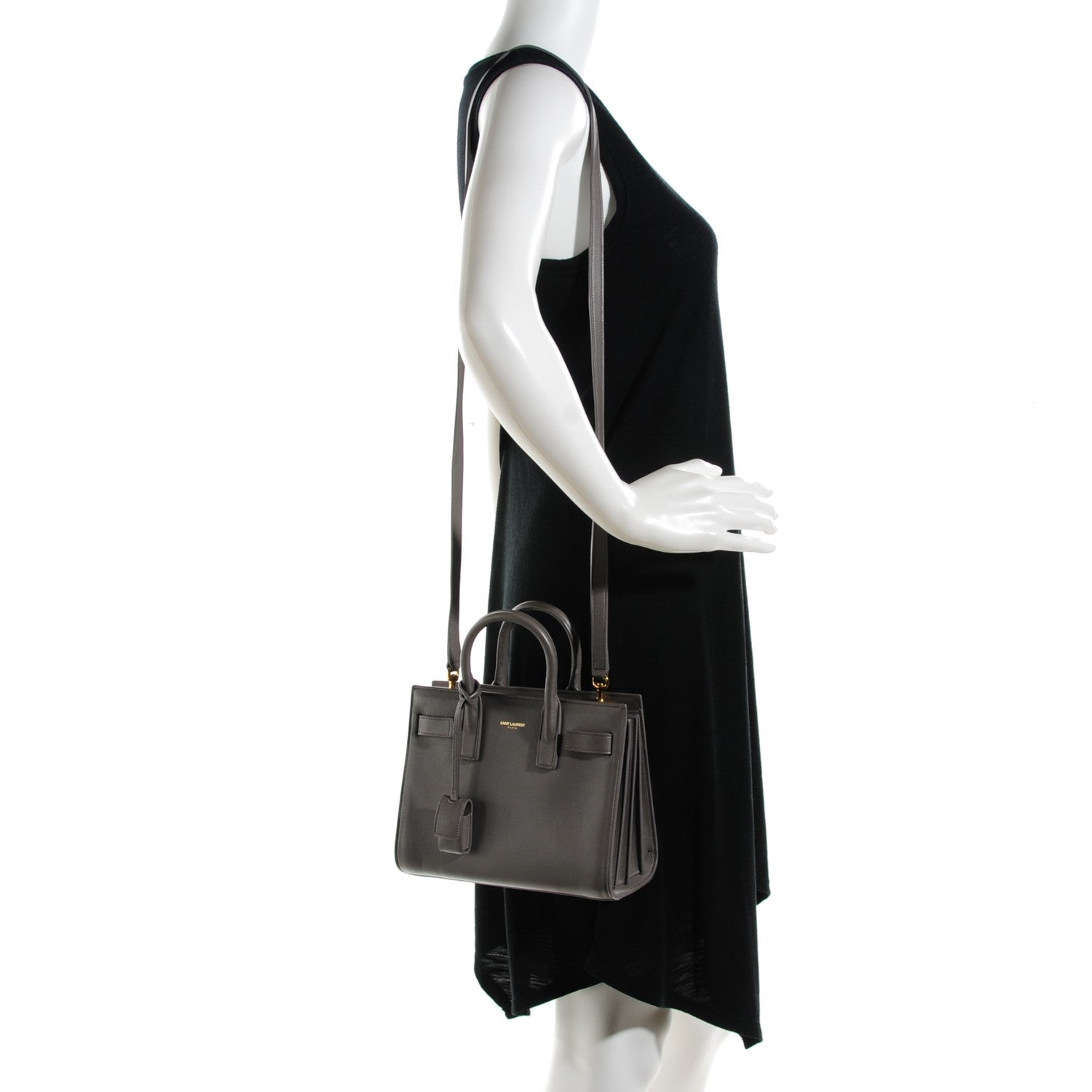 Saint Laurent Calfskin Nano Sac De Jour Fog 2 of 7
