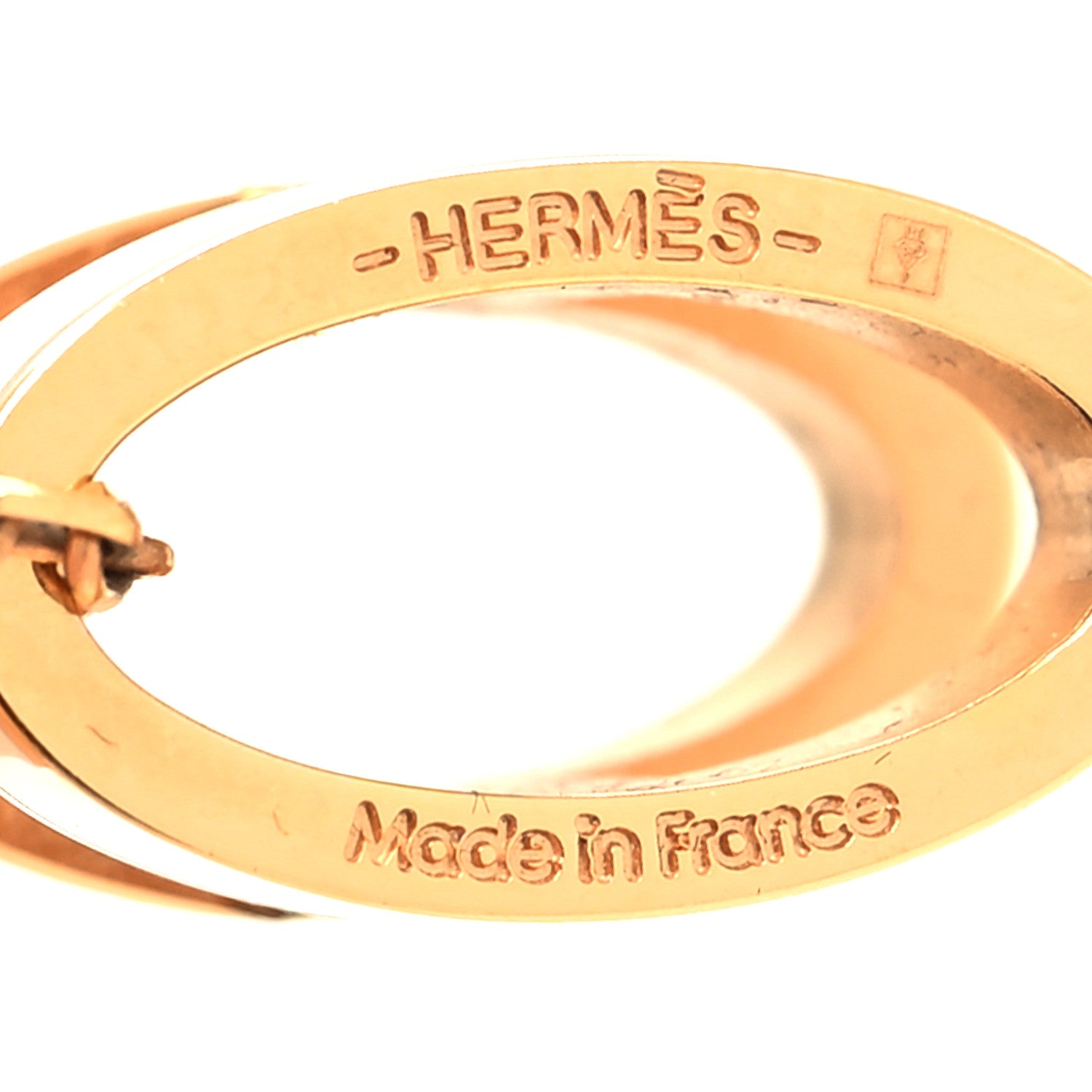 Hermes Lacquered Rose Gold Pop H Pendant Necklace White 5 of 5