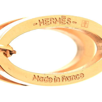 Hermes Lacquered Rose Gold Pop H Pendant Necklace White 5 of 5
