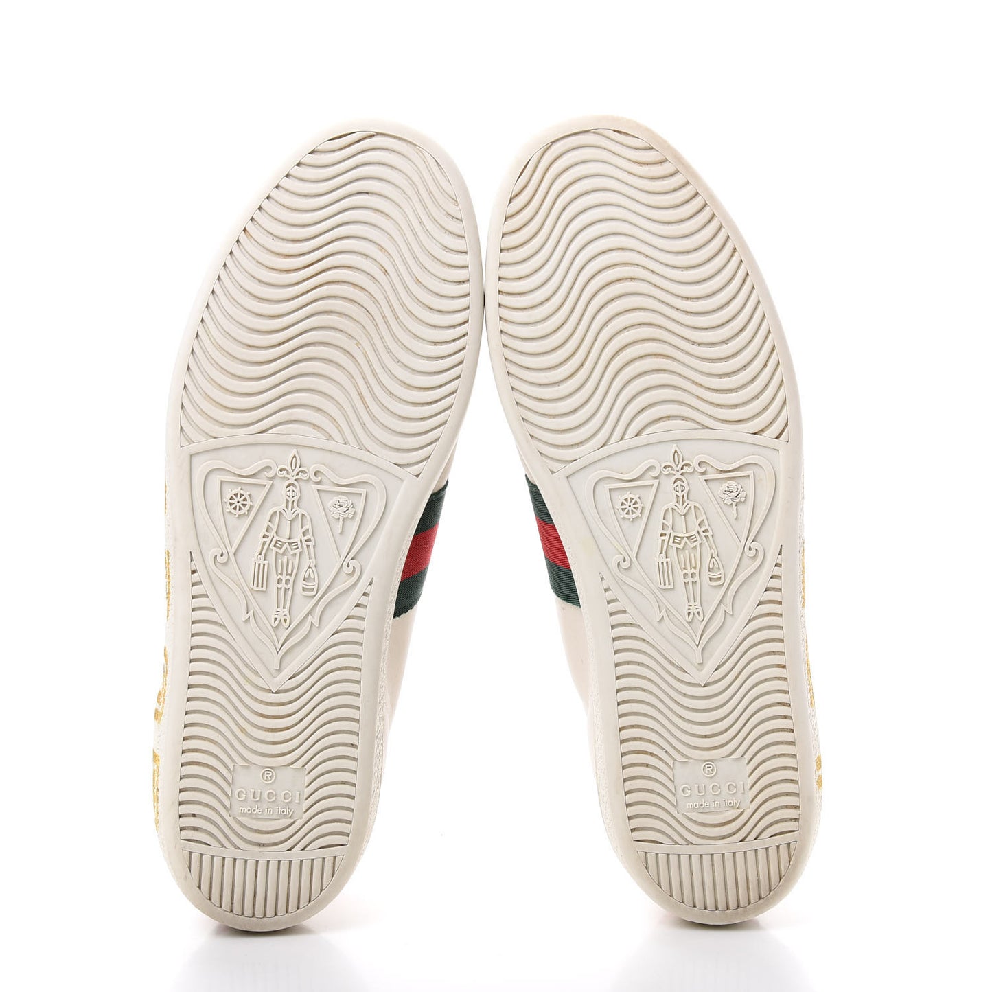 X SEGA Calfskin Ayers Web Guccy Womens Ace Sneakers 37.5 White