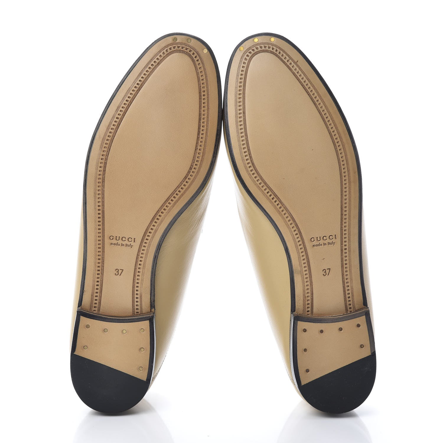Gucci Lambskin Womens Brixton Horsebit Loafers 37 Wheat 5 of 8