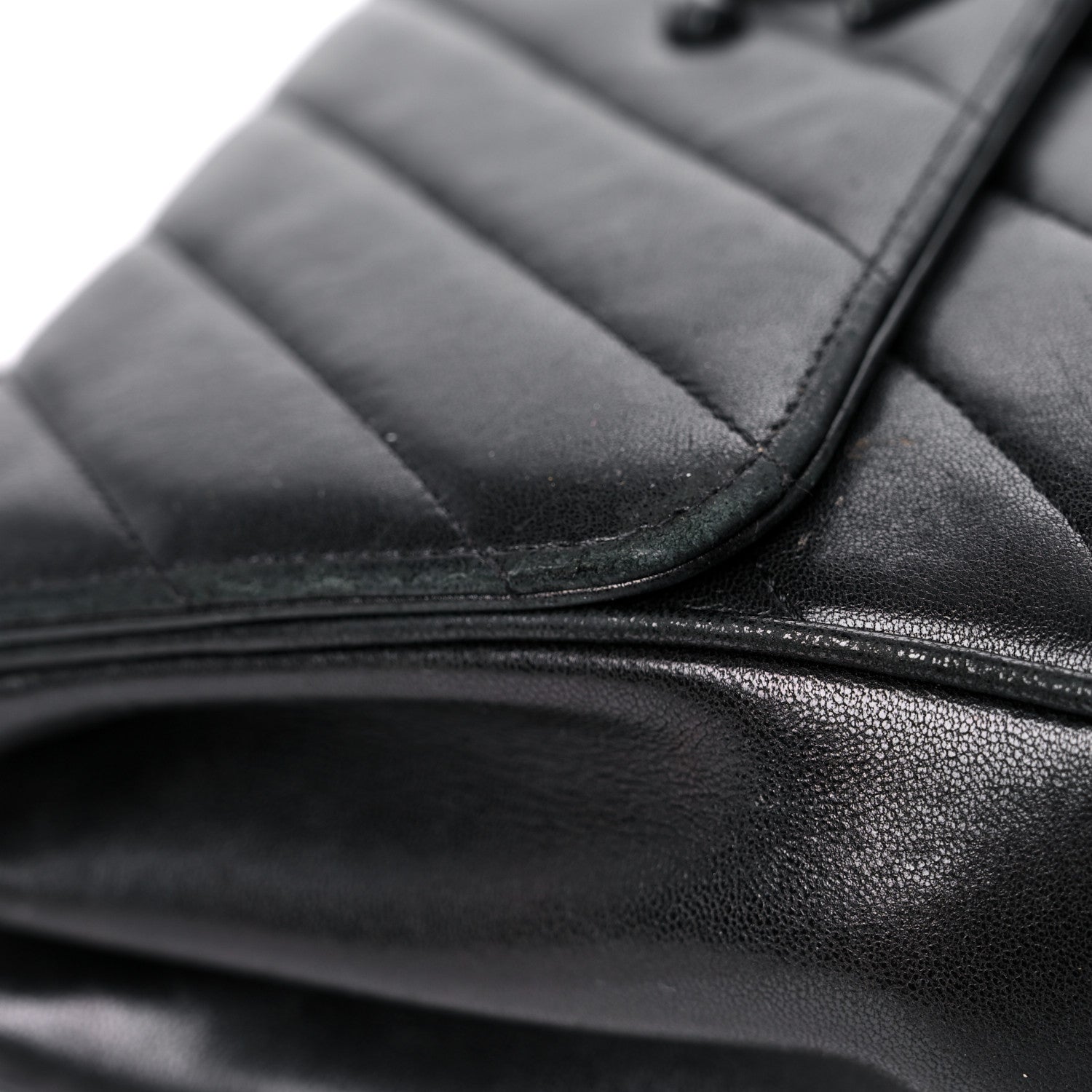 Chanel Lambskin Quilted Jumbo Coco Vintage Flap Black 21 of 22