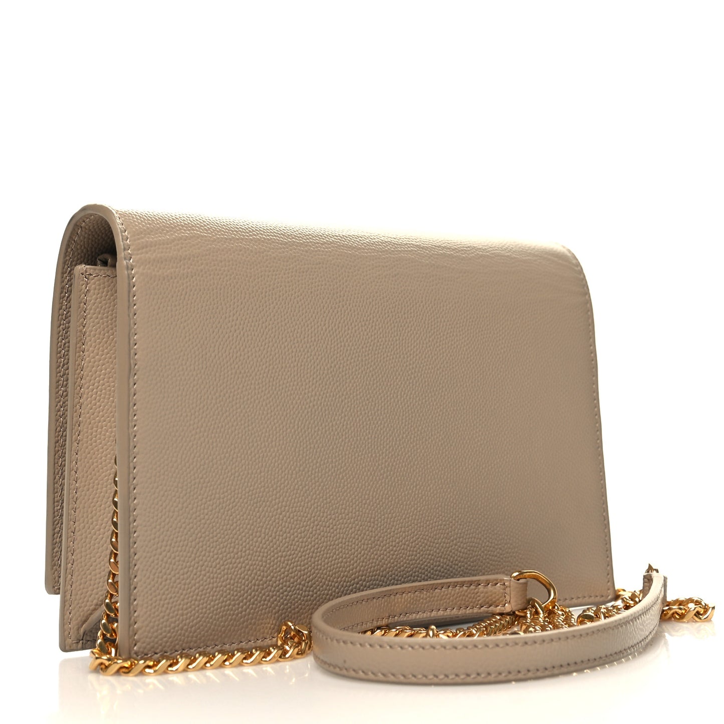 Grain De Poudre Classic Monogram Kate Tassel Chain Wallet Dark Beige