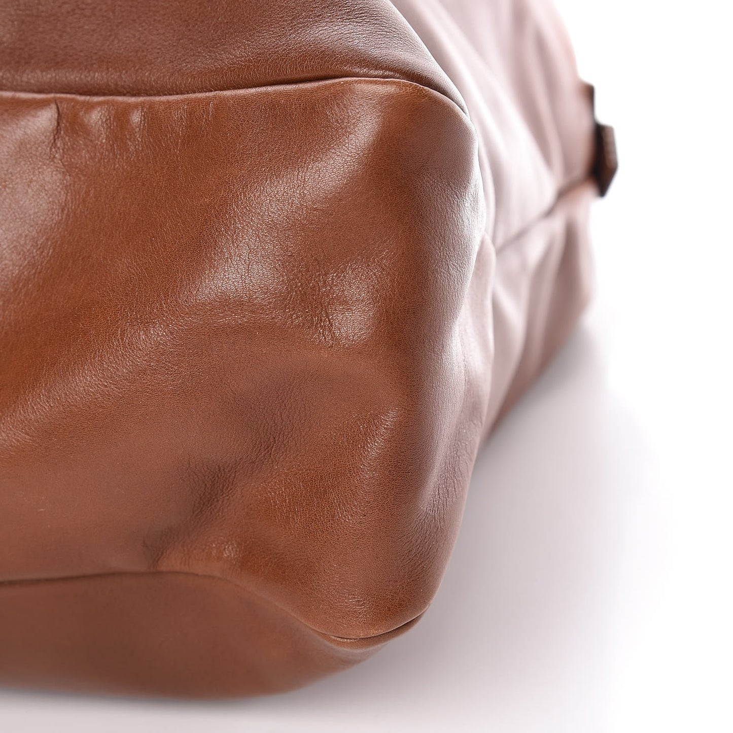 Calfskin Large Horsebit Chain Hobo Brown