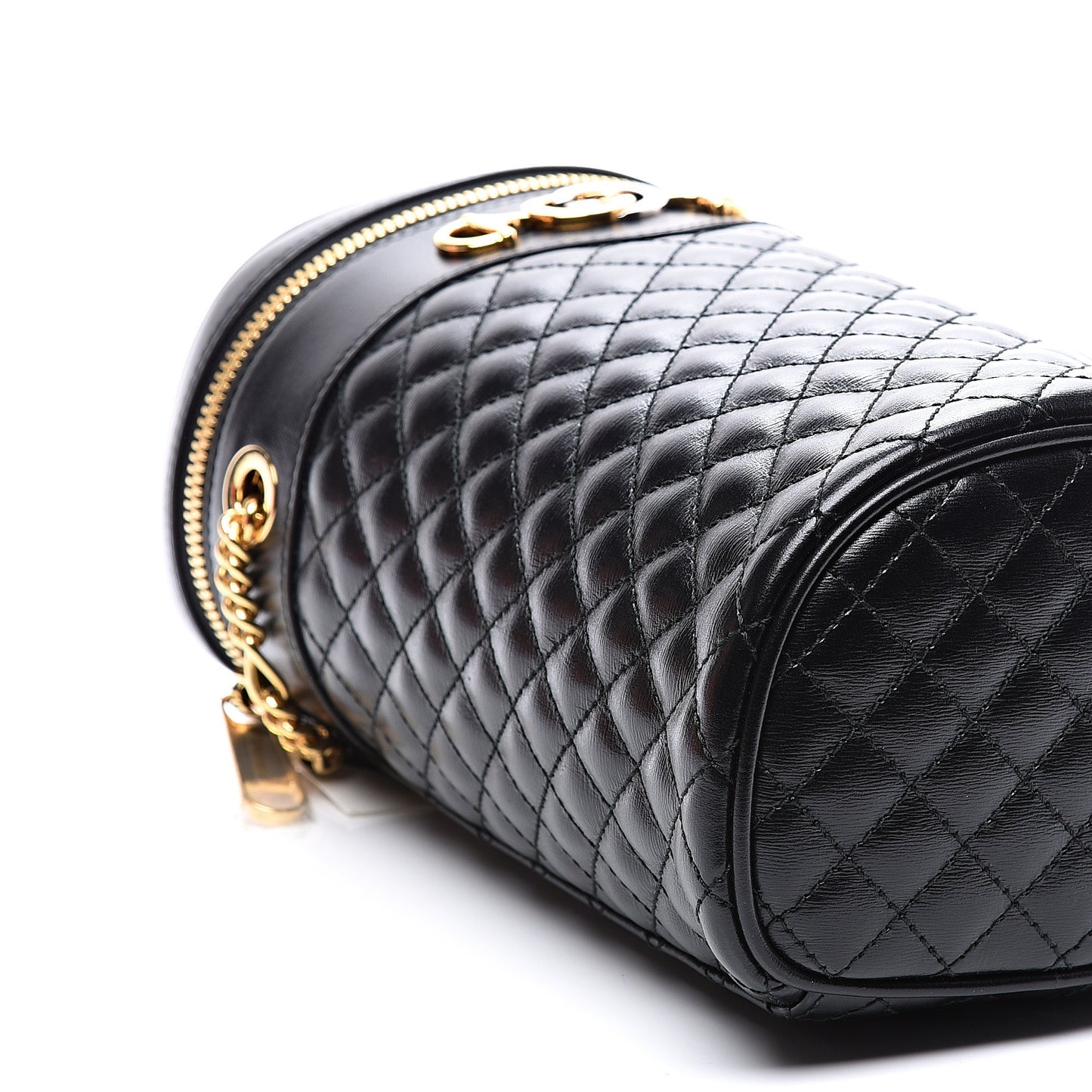 Calfskin Trapuntata Zumi Belt Bag Black